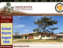 Tablet Screenshot of manzanitacharterschool.com